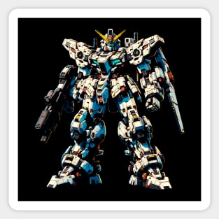 Epic Mecha Showdown T-Shirt: Anime Giant Robot Battle Tee Sticker